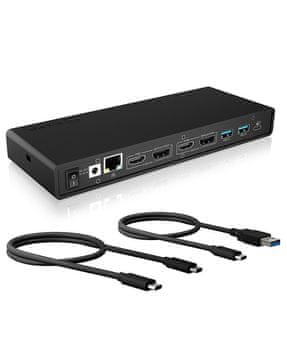 RAD ICY BOX IB-DK2245AC USB 3.2 Gen 1 Type-C napajalni adapter, 100W, črn
