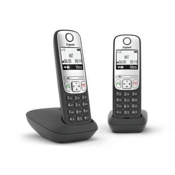 slomart Brezžični telefon Gigaset A690 A Duo, črn