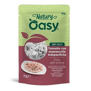 Oasy OASY Natury Soft Jelly Tuna s kozicami - mokra hrana za mačke - 70g