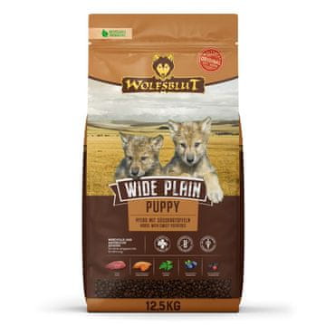 Wide WOLFSBLUT Wide Plain Puppy hrana za pse 12,5kg, brez žitaric