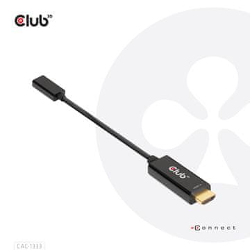 Club 3D Club 3D CAC-1510 HDMI na USB-C adapter, 4K60Hz, črn