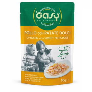 Oasy OASY More Love piščanec s sladkim krompirjem - mokra hrana za mačke - 70g