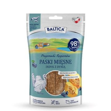 slomart BALTICA Poslastice za pse, puran s bučo, 90g