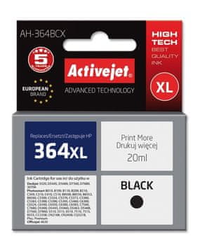 ActiveJet Nadomestna črnila Activejet AH-364BCX za HP, črna (20 ml)