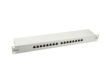Equip Equip 327316 Premium 16-Port Cat.5e Patch Panel, svetlo siva