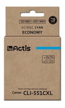 ACS Actis KC-551C nadomestna kartuša za Canon CLI-551C, cian (12ml)