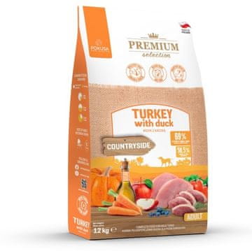 Pokusa POKUSA Premium Selection Adult puran z račjo - suha pasja hrana - 12kg