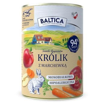 slomart BALTICA Mokra hrana za pse, zajec z korenčkom, 400g
