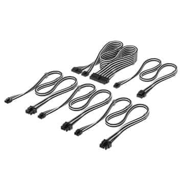 Corsair Corsair CP-8920376 napajalni kabel, posamično oplaščen, črno-bel