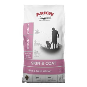 Arion ARION Original Skin & Coat Medium Salmon pasja hrana 12kg