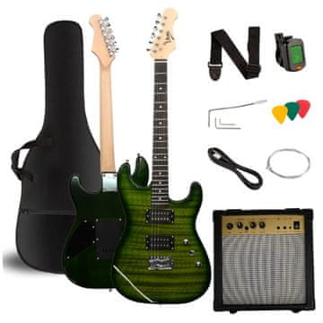 slomart V-TONE EGW 39 GR električna kitara 4/4, stil Stratocaster, zelena