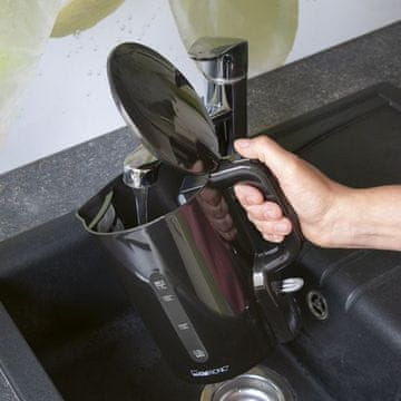 Clatronic Clatronic WK 3835 kuhinjski kuhalnik vode, 1.7 L, 2200 W, črna