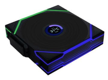 Lian Li Lian Li UNI FAN TL Wireless LCD ARGB ventilator, 120mm, črn