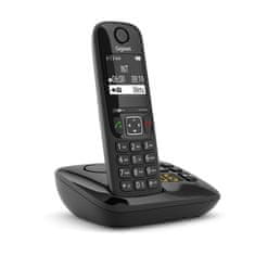 Gigaset Gigaset AS690A Analog/DECT telefon s ID klicatelja Črna