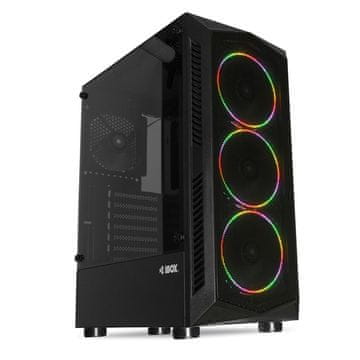 iBOX I-BOX LUPUS 27 Midi Tower ATX, črna