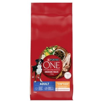 Purina PURINA One Adult Medium/Maxi hrana za pse s piščancem in rižem, 12 kg