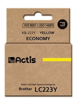 ACS Actis KB-223Y črnilo (nadomestno za Brother LC223Y, Standard, 10 ml, rumeno)