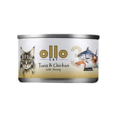 CAT OLLO Cat nr 3 Tuna & Piščanec z rakci v omaki - mokra hrana za mačke - 70g