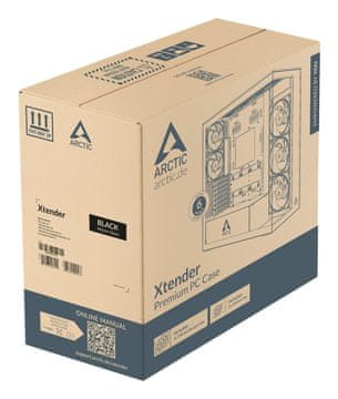 Arctic ARCTIC Xtender VG ohišje za PC, Mirror Black