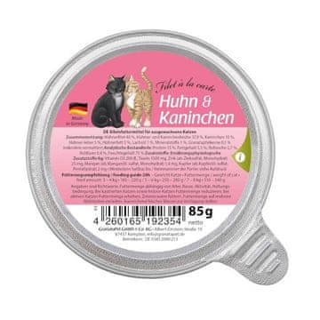 GranataPet Hrana za mačke GRANATAPET Filet á la carte s piščancem in kunčjem, 85g