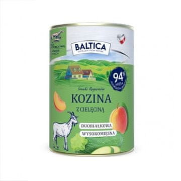 slomart BALTICA Smaki regionów Pasja za kozličkom in teletom - mokra hrana za pse, 400g