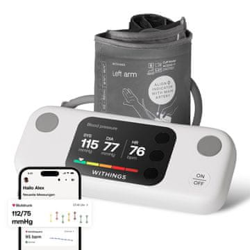 Withings Withings WPM07-08-ALL-INT merilnik krvnega tlaka, nadlaket, bel