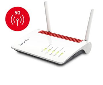 AVM AVM FRITZ!Box 6850 5G Brezžični usmerjevalnik Gigabit Ethernet Dvopasovni (2.4 GHz / 5 GHz) Črna, Rdeča, Bela