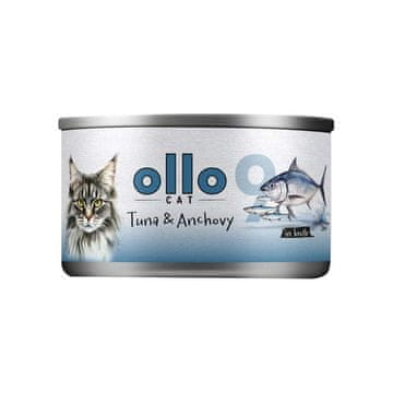CAT OLLO mokra hrana za mačke Tuna & Anchovy v omaki, 70g