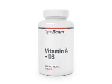 GymBeam Vitamin A + D3, 90 kapsul