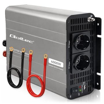 slomart Qoltec MS Wave pretvornik napetosti 12V na 230V, 2000/4000W, USB