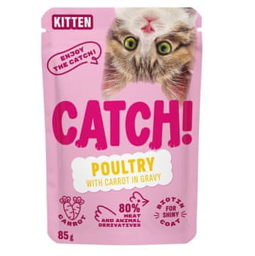 Catch CTH CATCH Kitten Račje meso z korenjem v omaki - mokra hrana za mačke - 85 g