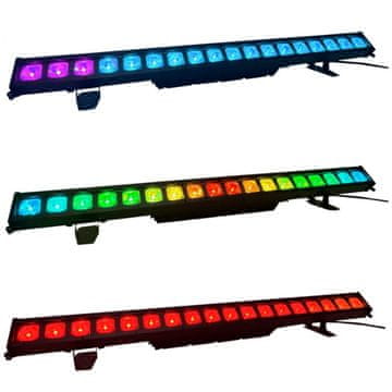 slomart EVOLIGHTS GLACIER BAR 18 RGBA svetlobna letev, 18x3W RGBA LED