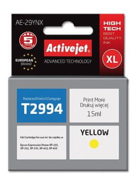 ActiveJet Activejet AE-29YNX barvni črnilo (nadomestno za Epson 29XL T2994), rumeno, 15 ml