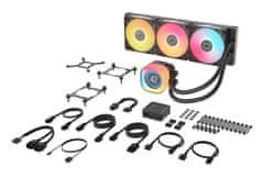 Corsair Corsair iCUE LINK TITAN 360 RX LCD Hladilnik procesorja 12 cm Črn