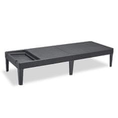 Zunanji ležalnik KETER POLY RATTAN LOUNGER JAIPUR GRAPHITE