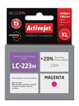 ActiveJet Activejet AB-223MN črnilo (nadomestno za Brother LC223M; Supreme; 10 ml; magenta)