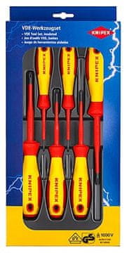 Knipex Knipex 00 20 12 V03 Komplet standardnih izvijačev, 6 kosov, rdeča/rumena