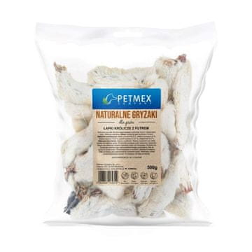 slomart PETMEX zajčje tačke s krznom za pse – 500g