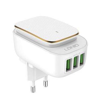 LDNIO POLNILEC USB LDNIO A3305 220V 3X USB 3,4A + MICRO USB kabel + LED lučka