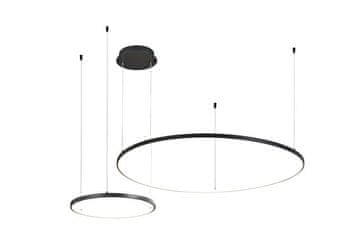 Ledlight Action S.A. SIBIU obesna LED svetilka, 2x okrogla, 4000K, črna