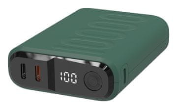RealPower Prenosni polnilnik RealPower PB-10000C PD+ 10000 mAh, temno zelena