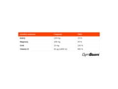 GymBeam Kompleks kalcija, cinka, magnezija in vitamina D3, 90 kapsul