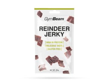 GymBeam Sušeno meso severnega jelena z visoko vsebnostjo beljakovin