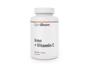 GymBeam Železo in vitamin C v kapsulah, 90 kapsul