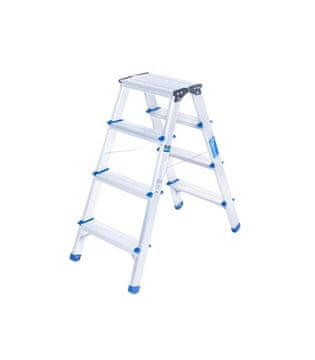 GEKO G02434 Aluminijasta 4-stopenjska dvostranska lestev, 150 kg