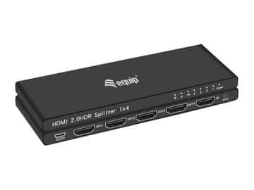 Equip Equip Ultra Slim 4-portni HDMI 2.0 razdelilnik, 4K