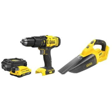 slomart Stanley SFMCK219D1 18V set akumulatorskega orodja, 2 kosa, rumena/črna