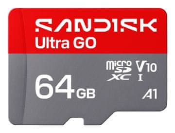 SanDisk Spominska kartica SanDisk Ultra GO 64 GB MicroSDXC UHS-I A1 V10