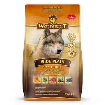 Wide WOLFSBLUT Wide Plain Small breeds Horse suha hrana za pse, 7,5kg
