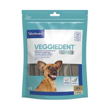 slomart VIBRAC Veggiedent Fresh XS pasja priboljšek - 114g